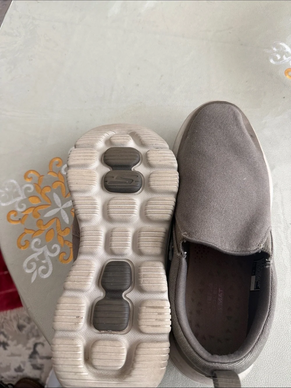 Skechers Men's Slip-On Canvas Loafers in Taupe